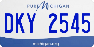 MI license plate DKY2545