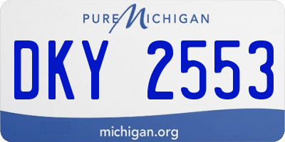 MI license plate DKY2553