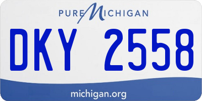 MI license plate DKY2558