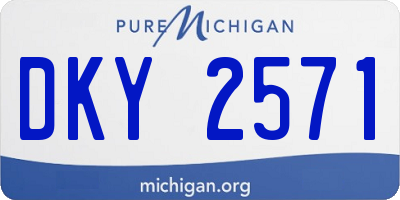 MI license plate DKY2571