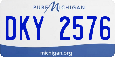 MI license plate DKY2576