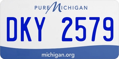 MI license plate DKY2579