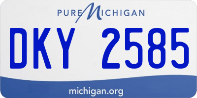 MI license plate DKY2585