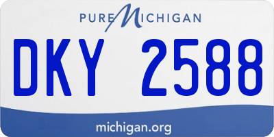 MI license plate DKY2588