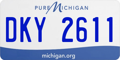 MI license plate DKY2611