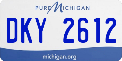 MI license plate DKY2612