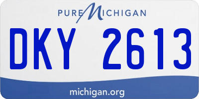 MI license plate DKY2613