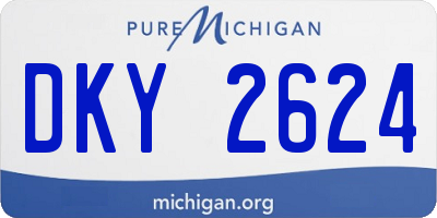 MI license plate DKY2624