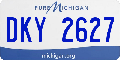 MI license plate DKY2627