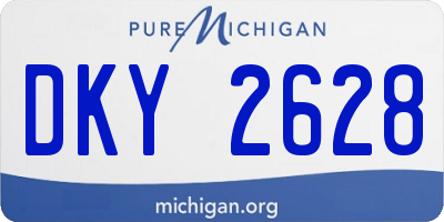 MI license plate DKY2628