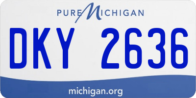 MI license plate DKY2636