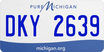 MI license plate DKY2639