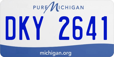 MI license plate DKY2641