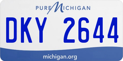 MI license plate DKY2644