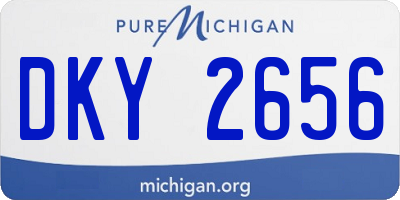 MI license plate DKY2656