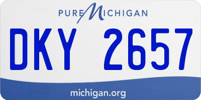 MI license plate DKY2657