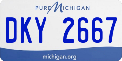 MI license plate DKY2667