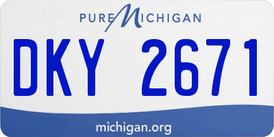 MI license plate DKY2671