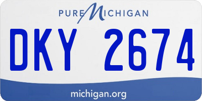 MI license plate DKY2674