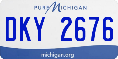 MI license plate DKY2676