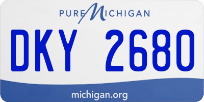 MI license plate DKY2680