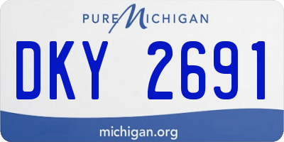 MI license plate DKY2691