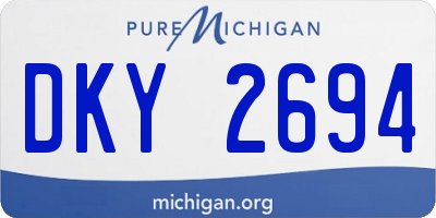 MI license plate DKY2694