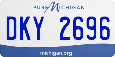 MI license plate DKY2696
