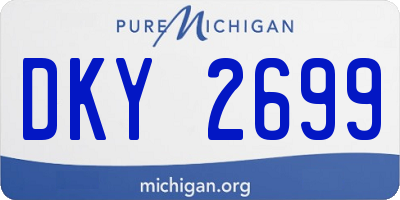 MI license plate DKY2699