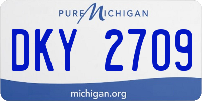 MI license plate DKY2709