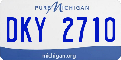 MI license plate DKY2710