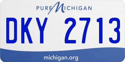 MI license plate DKY2713