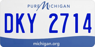 MI license plate DKY2714