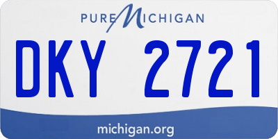 MI license plate DKY2721