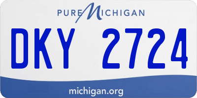 MI license plate DKY2724