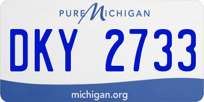 MI license plate DKY2733