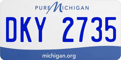 MI license plate DKY2735