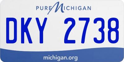 MI license plate DKY2738