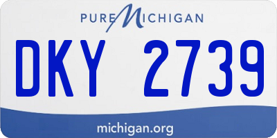 MI license plate DKY2739