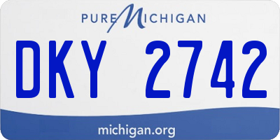 MI license plate DKY2742