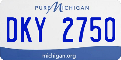 MI license plate DKY2750