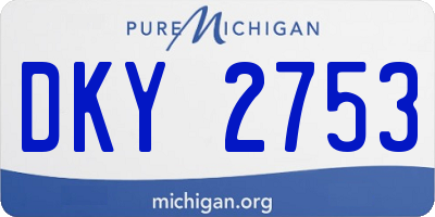 MI license plate DKY2753
