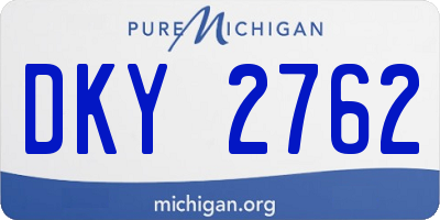 MI license plate DKY2762