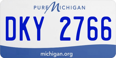 MI license plate DKY2766