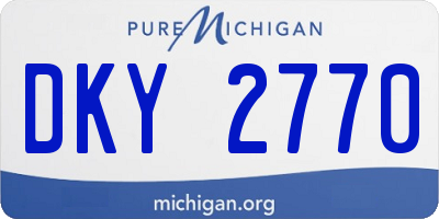 MI license plate DKY2770
