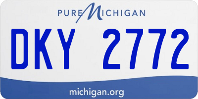 MI license plate DKY2772