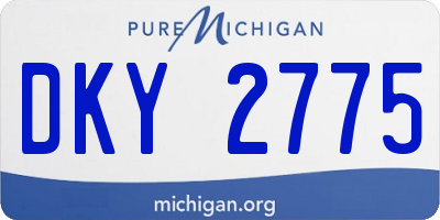 MI license plate DKY2775
