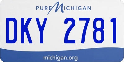 MI license plate DKY2781