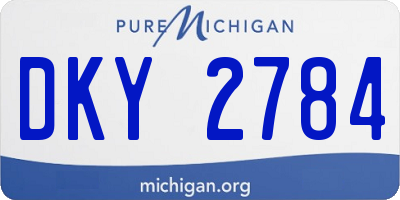 MI license plate DKY2784