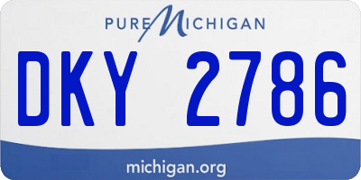 MI license plate DKY2786